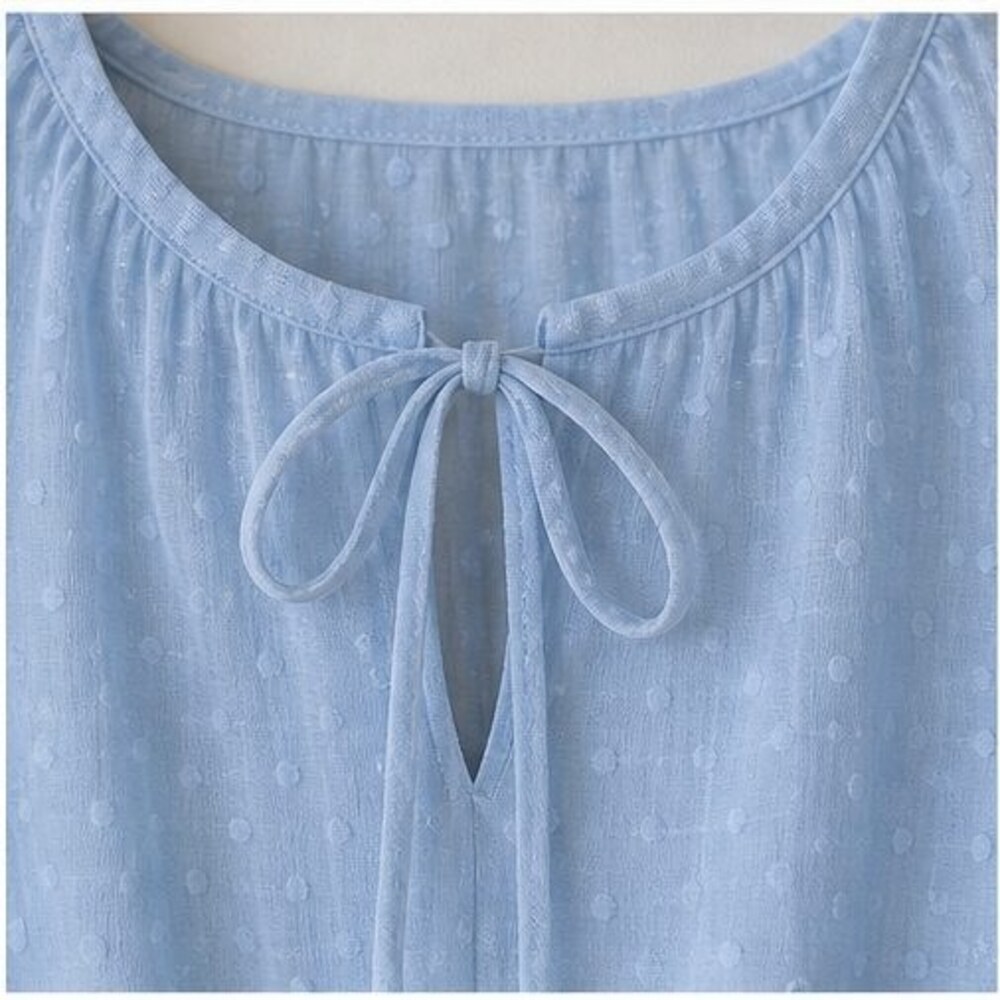 Blue Ruffle Blouse - Picture 4 of 6